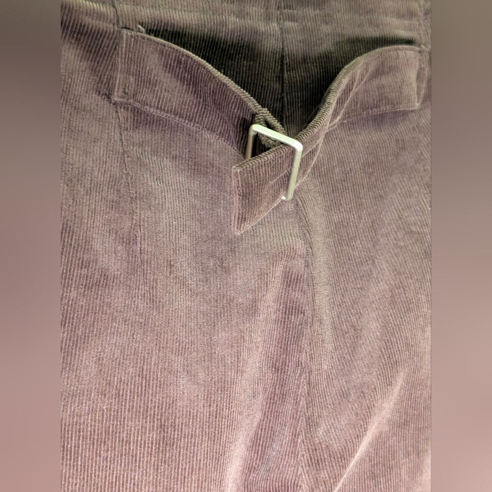 Zac & Rachel Chocolate Brown Corduroy NWT Wide Leg Pants 8 Patch Pocket 70s - Picture 8 of 9